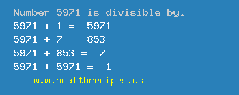 Number 5971 is divisible by the following numbers