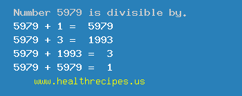 Number 5979 is divisible by the following numbers