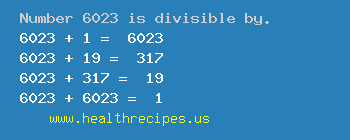 Number 6023 is divisible by the following numbers