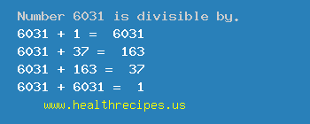 Number 6031 is divisible by the following numbers