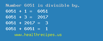 Number 6051 is divisible by the following numbers