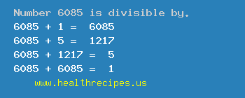 Number 6085 is divisible by the following numbers