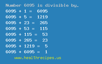 Number 6095 is divisible by the following numbers