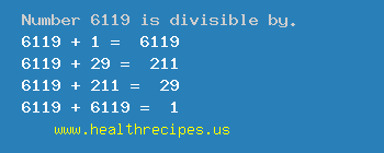 Number 6119 is divisible by the following numbers