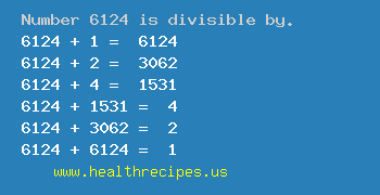 Number 6124 is divisible by the following numbers