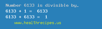 Number 6133 is divisible by the following numbers