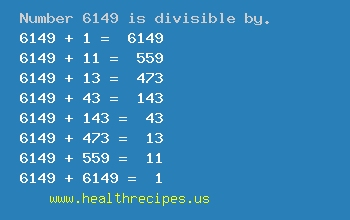 Number 6149 is divisible by the following numbers