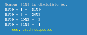 Number 6159 is divisible by the following numbers