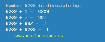 Number 6209 is divisible by the following numbers