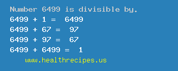 Number 6499 is divisible by the following numbers