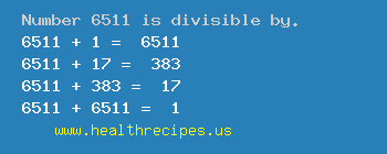 Number 6511 is divisible by the following numbers