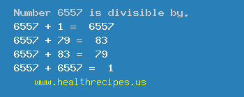 Number 6557 is divisible by the following numbers