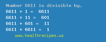 Number 6611 is divisible by the following numbers