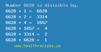 Number 6628 is divisible by the following numbers