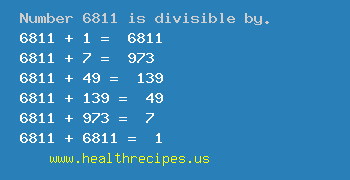 Number 6811 is divisible by the following numbers