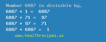 Number 6887 is divisible by the following numbers