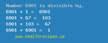 Number 6901 is divisible by the following numbers