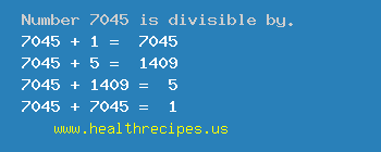Number 7045 is divisible by the following numbers