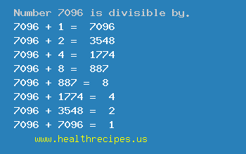 Number 7096 is divisible by the following numbers