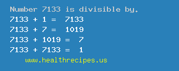 Number 7133 is divisible by the following numbers