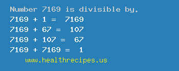 Number 7169 is divisible by the following numbers