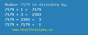 Number 7179 is divisible by the following numbers
