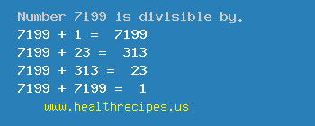 Number 7199 is divisible by the following numbers