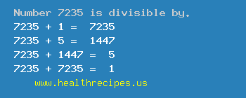 Number 7235 is divisible by the following numbers