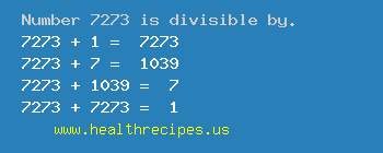 Number 7273 is divisible by the following numbers