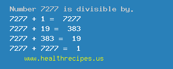 Number 7277 is divisible by the following numbers