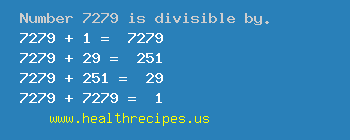 Number 7279 is divisible by the following numbers