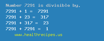 Number 7291 is divisible by the following numbers