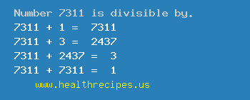Number 7311 is divisible by the following numbers