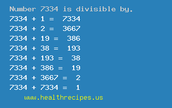 Number 7334 is divisible by the following numbers
