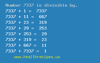 Number 7337 is divisible by the following numbers