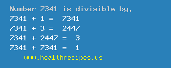 Number 7341 is divisible by the following numbers