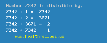 Number 7342 is divisible by the following numbers