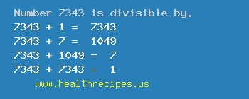 Number 7343 is divisible by the following numbers