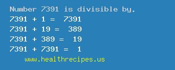 Number 7391 is divisible by the following numbers