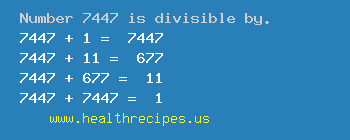 Number 7447 is divisible by the following numbers