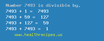 Number 7493 is divisible by the following numbers