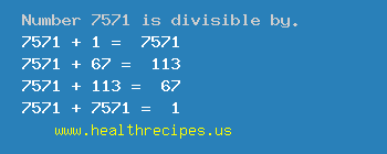 Number 7571 is divisible by the following numbers