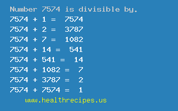 Number 7574 is divisible by the following numbers