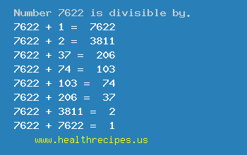 Number 7622 is divisible by the following numbers