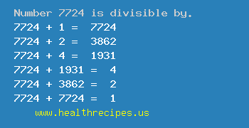 Number 7724 is divisible by the following numbers
