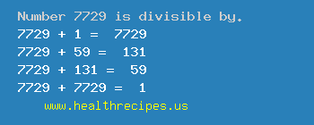 Number 7729 is divisible by the following numbers