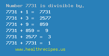 Number 7731 is divisible by the following numbers
