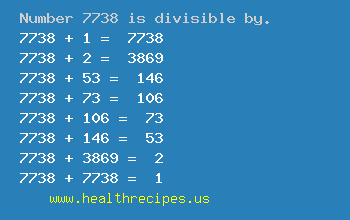 Number 7738 is divisible by the following numbers
