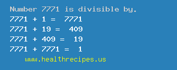 Number 7771 is divisible by the following numbers