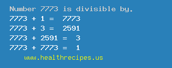Number 7773 is divisible by the following numbers